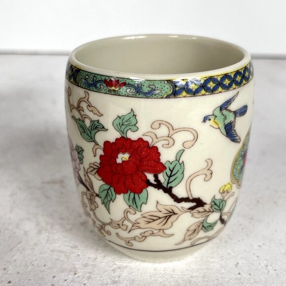 6 Tea Cups Ceramic Teacup Kung Fu Drinkware Flowers Birds Porcelain - Picture 5 of 7